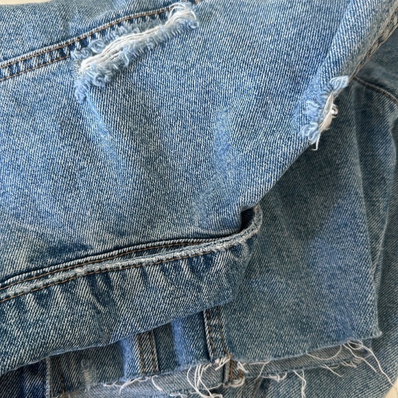 Zara Distressed Crop Jean Jacket - Picture 3 of 4
